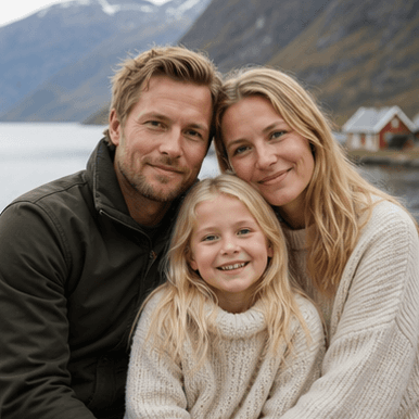 Family photograph: The Henriksen family