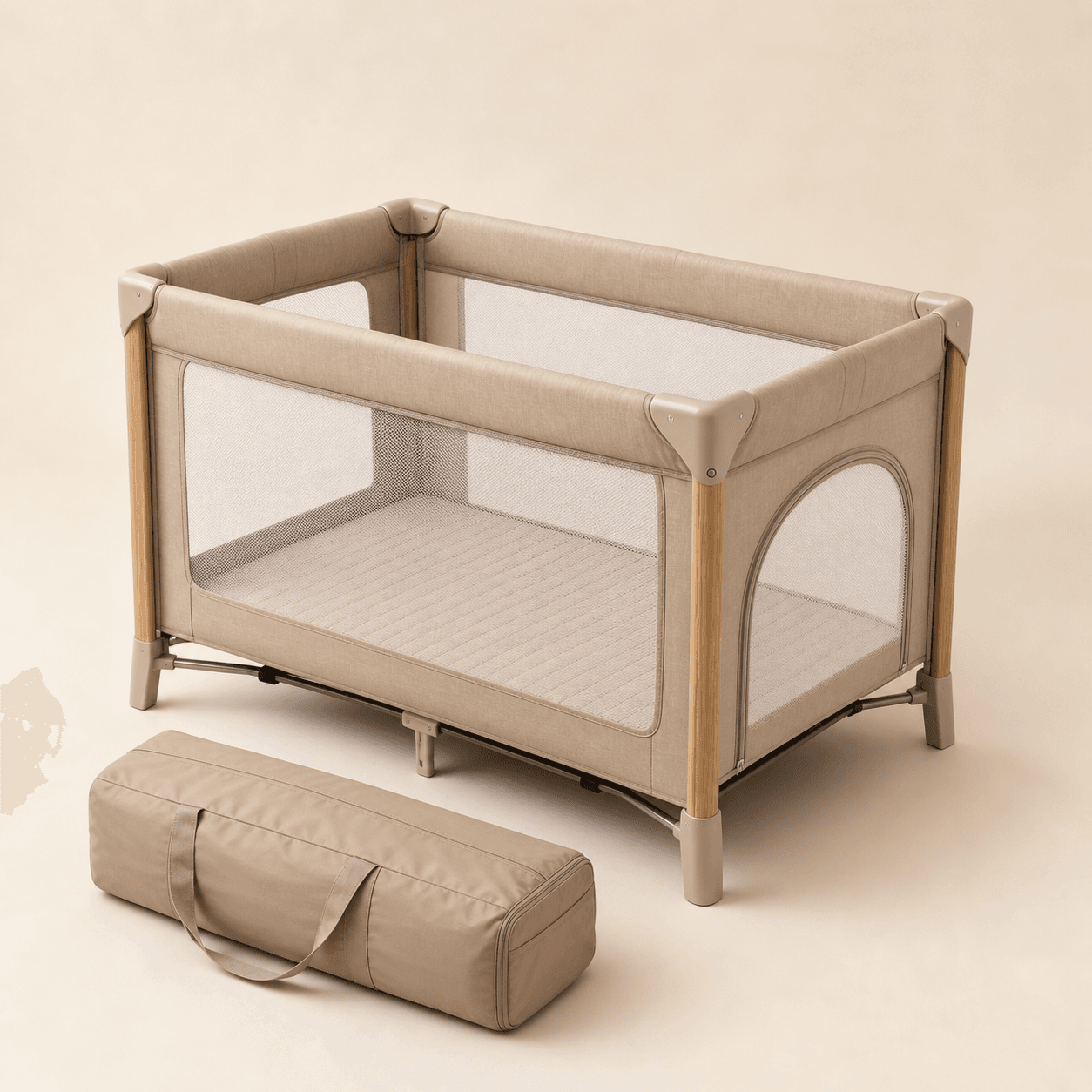 Unused travel cot