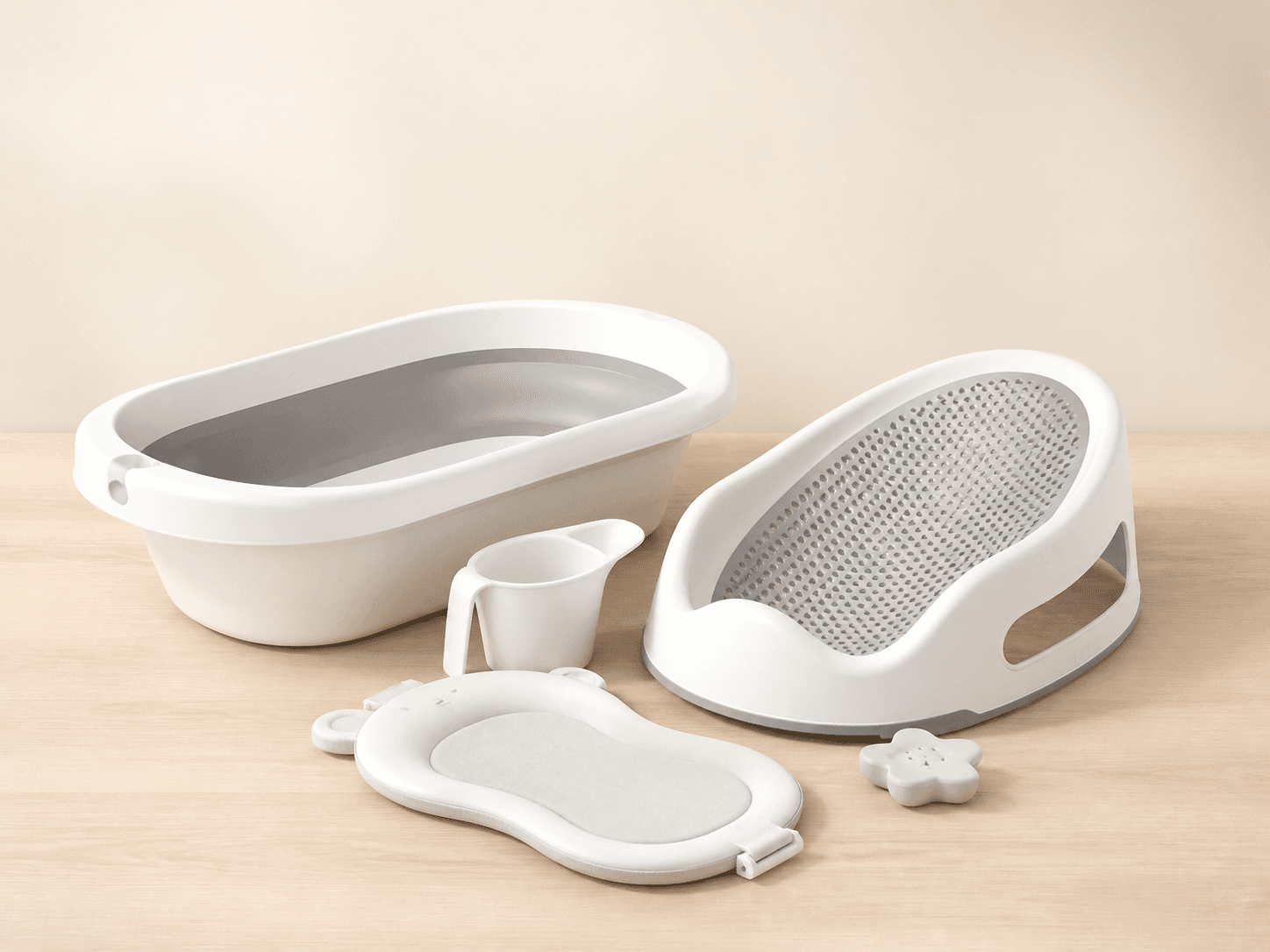Newborn bath support set