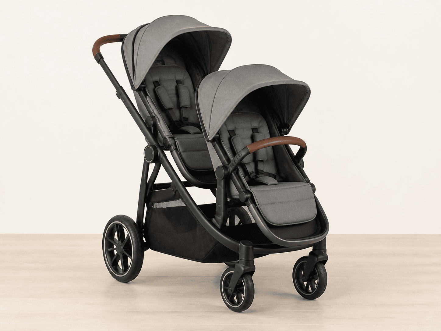 Compact sibling stroller