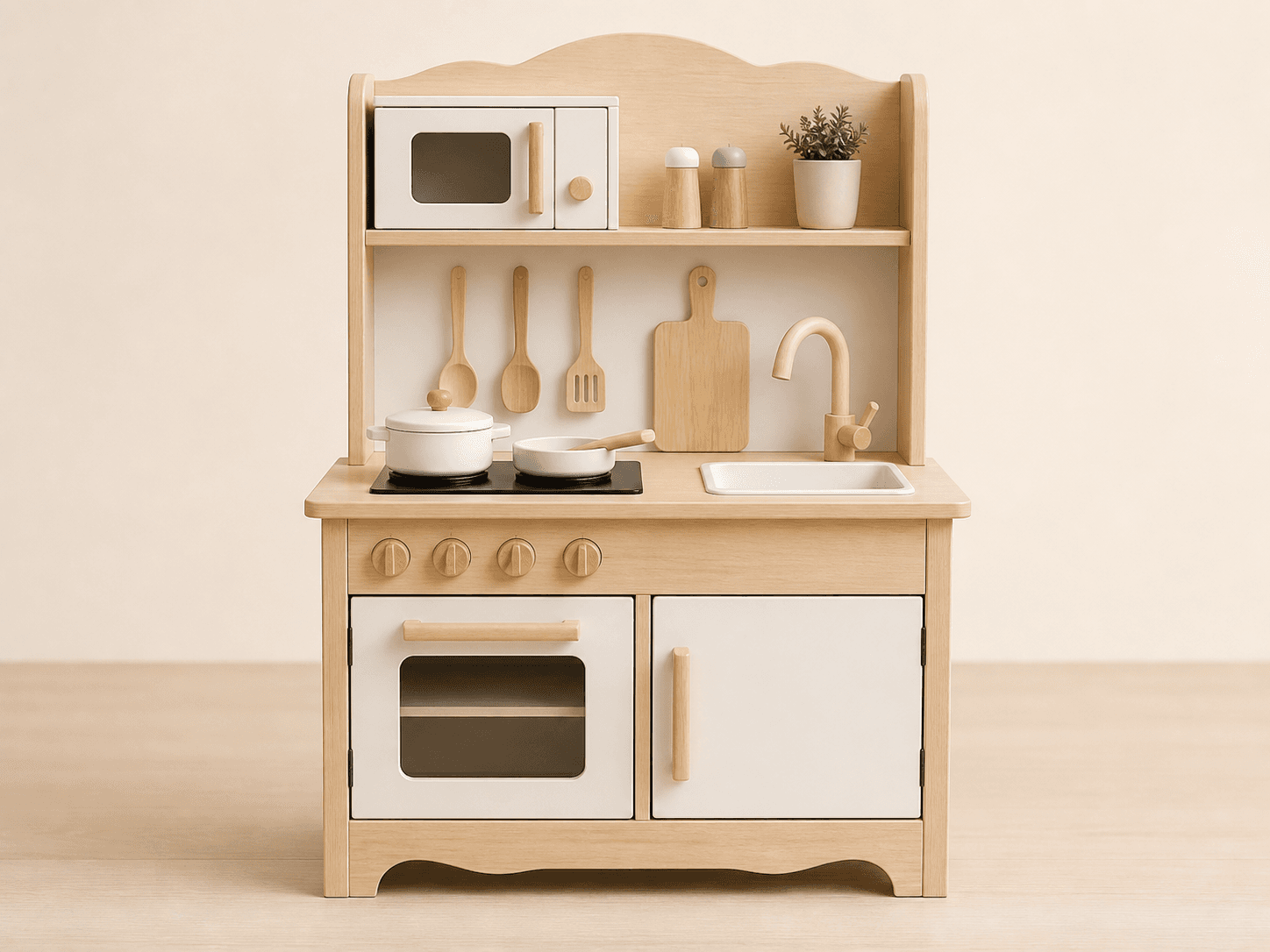 Wooden play kitchen