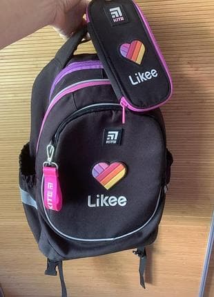 Шкільний рюкзак для початкової школи kite likee з пеналом для дівчинки