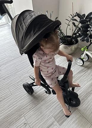 Велосипед дитячий qplay nova niello tricycle складаний триколісний з батьківською ручкою
