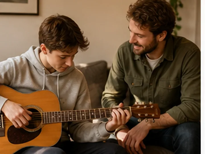 Illustrative editorial scene representing Individual music lessons