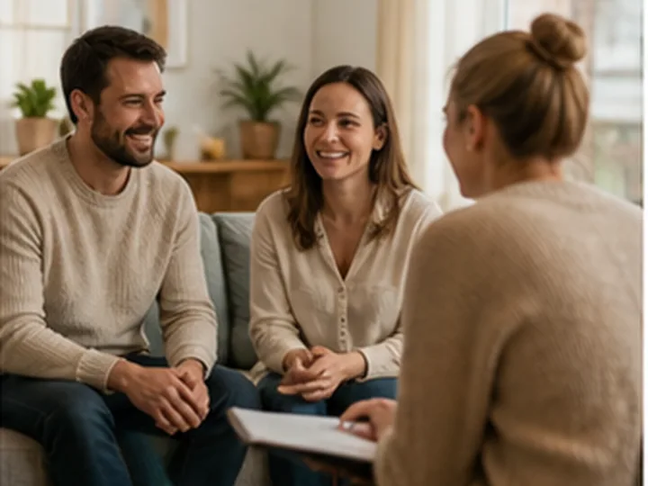 Illustrative editorial scene representing Find a family counselling office