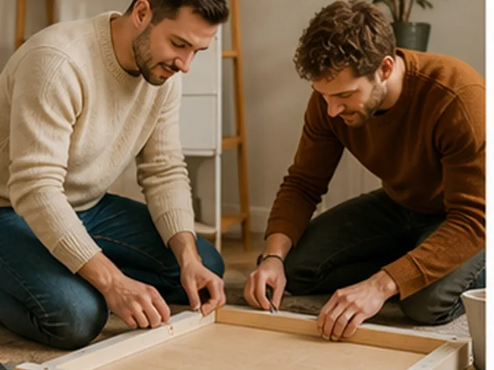 Illustrative editorial scene representing Show how to mount a shelf safely